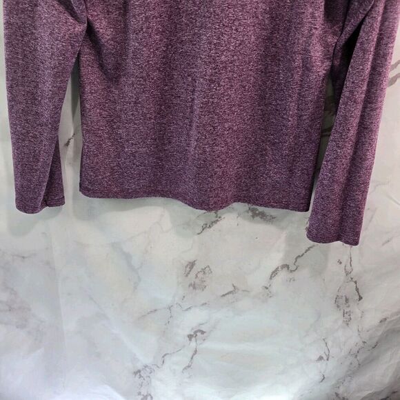 The North Face Shirt Womens Medium Purple Long Sleeve Crew Heathered Tech Hiking - Picture 7 of 9